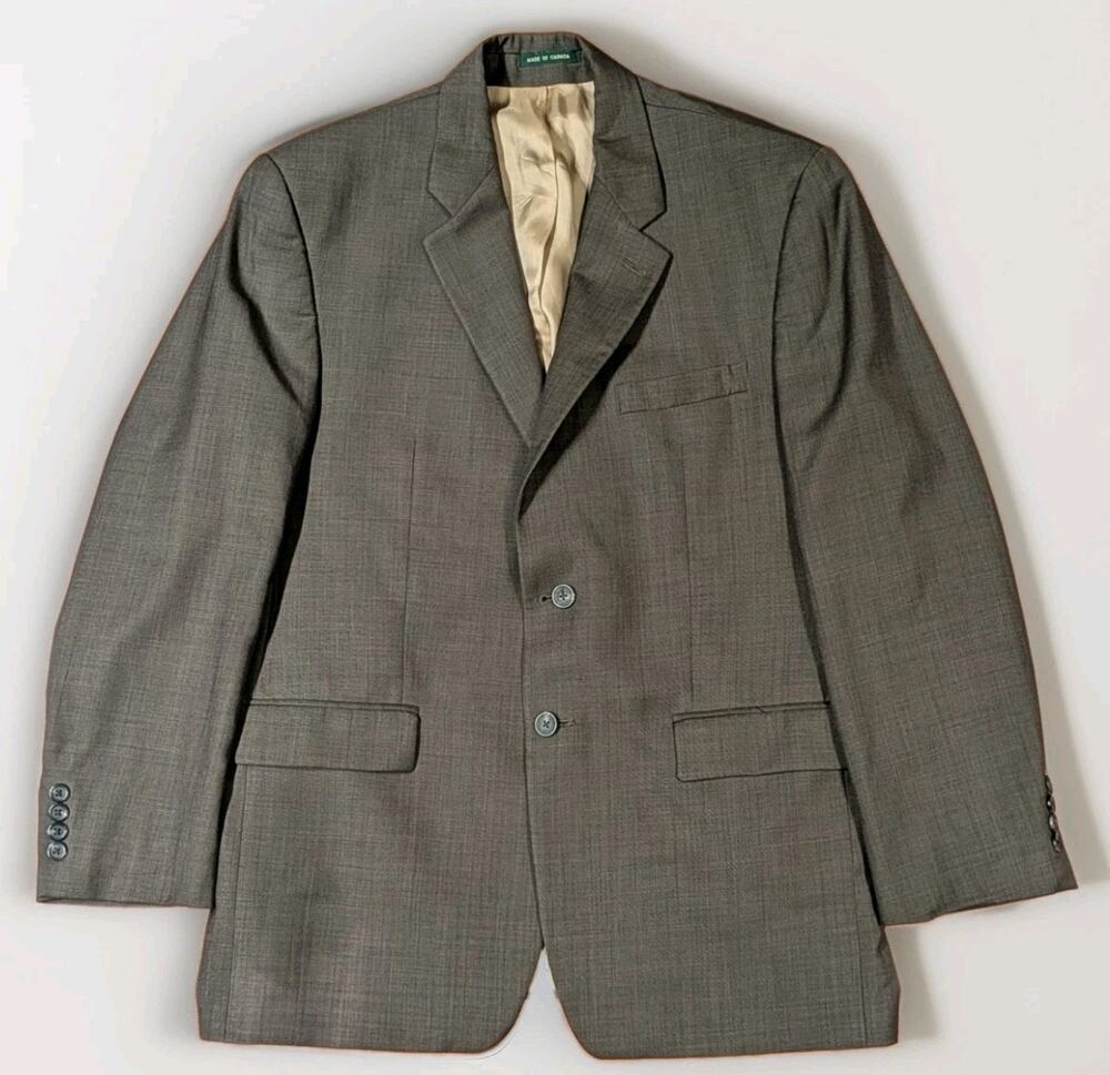 Vintage Lauren Ralph Lauren Blazer Mens 42R 100% Wool Made Canada Sport Coat